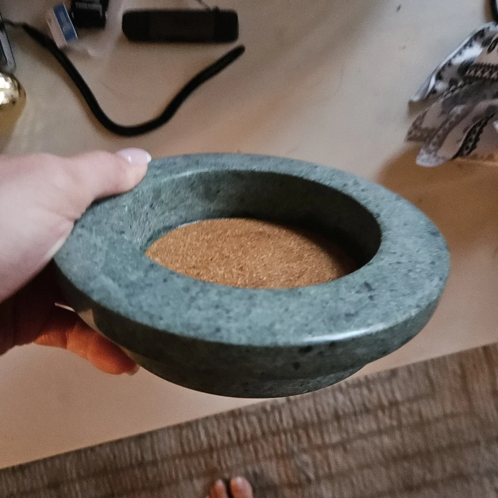 Green Marble Wine Bottle Coaster